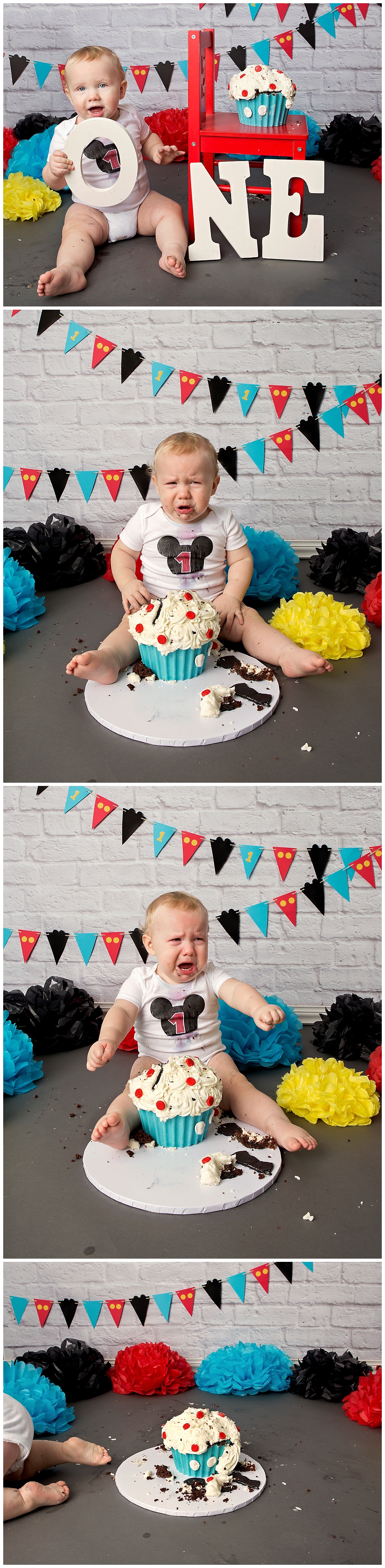 Mickey Mouse cake smash | Melissa Auer Photography | www.melissaauerphotography.com | Vancouver, Canada