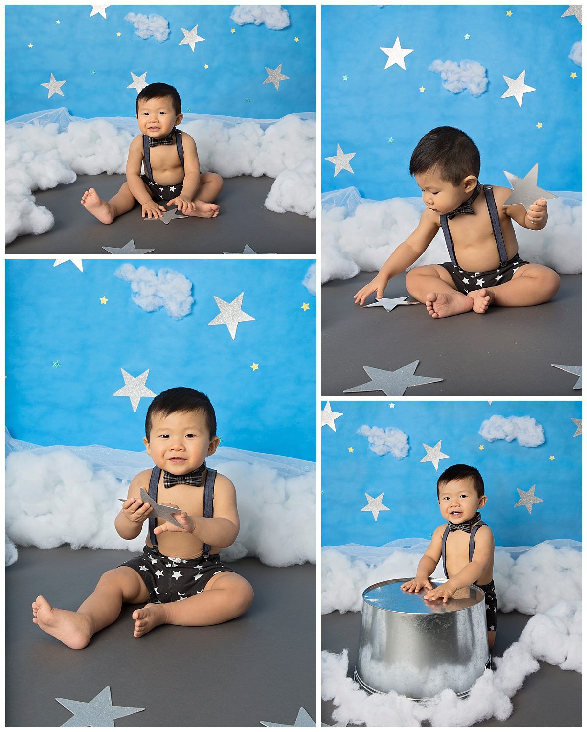 Clouds & Stars Cake Smash | Melissa Auer Photography | www.melissaauerphotography.com | Vancouver, Canada