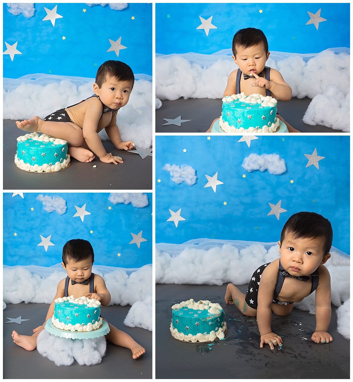 Clouds & Stars Cake Smash | Melissa Auer Photography | www.melissaauerphotography.com | Vancouver, Canada